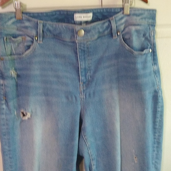 Lane Bryant light wash magic waistband cury fit High rise girlfriend straight 20 - Picture 2 of 11